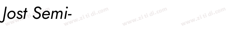 Jost Semi字体转换